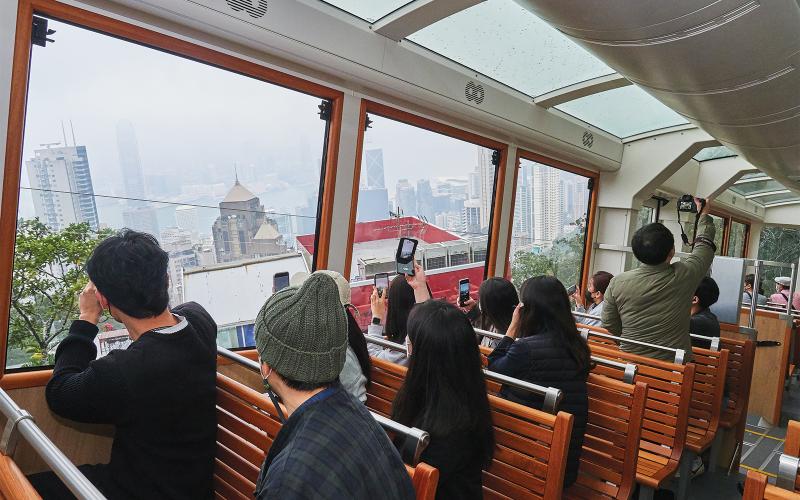 The Peak Tram is a funicular railway in Hong Kong